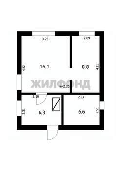 Дом 38м², 1-этажный, участок 3 сот.  