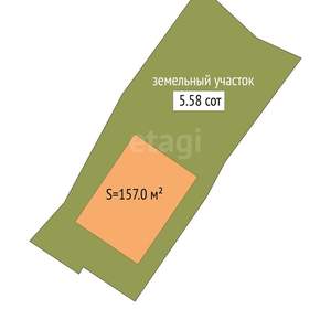 Дом 157м², 2-этажный, участок 6 сот.  