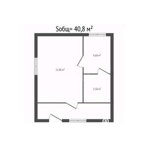 Дом 41м&sup2;, 1-этажный, участок 7 сот.  