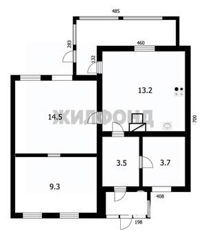 Дом 45м&sup2;, 1-этажный, участок 4 сот.  