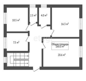 Дом 160м², 2-этажный, участок 7 сот.  