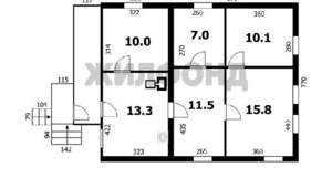 Дом 68м², 2-этажный, участок 11 сот.  