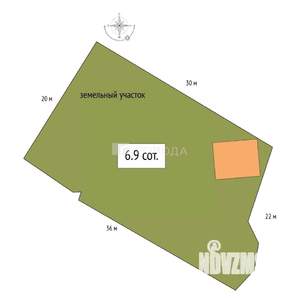 Дом 40м², 2-этажный, участок 7 сот.  