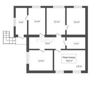 Дом 296м&sup2;, 2-этажный, участок 5 сот.  