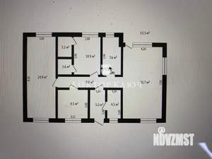 Дом 122м&sup2;, 1-этажный, участок 7 сот.  