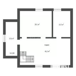 Дом 289м², 2-этажный, участок 8 сот.  