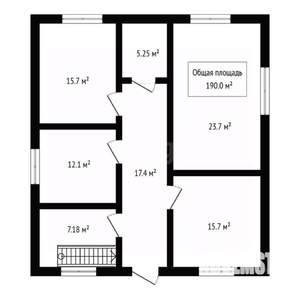 Дом 190м², 1-этажный, участок 5 сот.  
