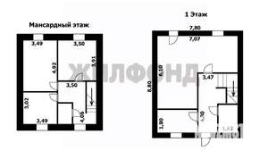 Дом 116м², 2-этажный, участок 5 сот.  