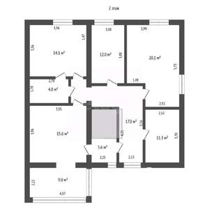 Дом 324м², 3-этажный, участок 4 сот.  