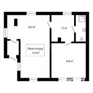 Дом 55м², 2-этажный, участок 3 сот.  