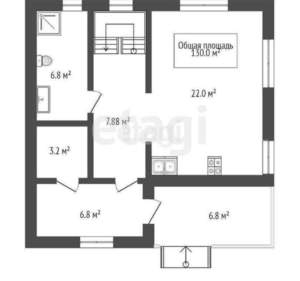 Дом 140м², 2-этажный, участок 7 сот.  