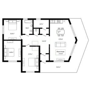 Дача 175м², 1-этажный, участок 8 сот.  
