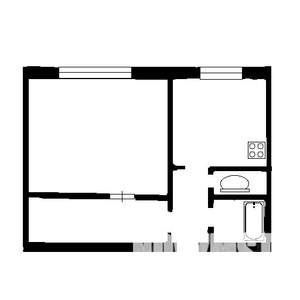 2-к квартира, на длительный срок, 40м2, 1/10 этаж