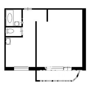 1-к квартира, на длительный срок, 43м2, 2/9 этаж