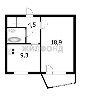 1-к квартира, на длительный срок, 37м2, 5/9 этаж