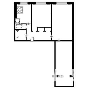 3-к квартира, на длительный срок, 60м2, 1/9 этаж