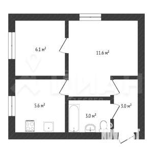 1-к квартира, на длительный срок, 31м2, 4/5 этаж