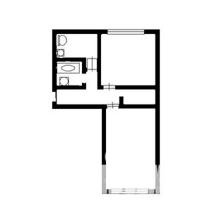 2-к квартира, на длительный срок, 42м2, 4/5 этаж