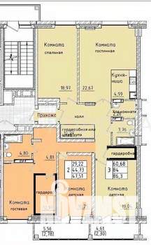 3-к квартира, на длительный срок, 86м2, 8/16 этаж