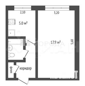 1-к квартира, на длительный срок, 30м2, 3/5 этаж