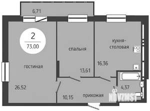 2-к квартира, на длительный срок, 74м2, 15/23 этаж