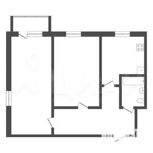 3-к квартира, на длительный срок, 52м2, 2/5 этаж