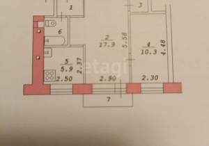 2-к квартира, на длительный срок, 42м2, 4/5 этаж