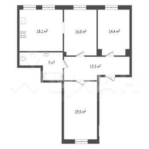 3-к квартира, на длительный срок, 90м2, 5/5 этаж