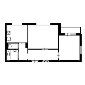 2-к квартира, на длительный срок, 53м2, 2/10 этаж