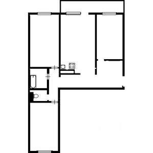 3-к квартира, на длительный срок, 84м2, 4/21 этаж