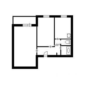 2-к квартира, на длительный срок, 44м2, 1/9 этаж