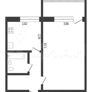 1-к квартира, на длительный срок, 32м2, 8/9 этаж