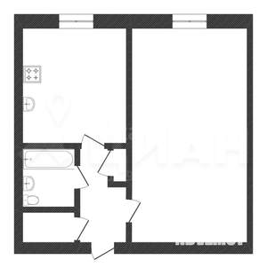 1-к квартира, на длительный срок, 33м2, 3/10 этаж