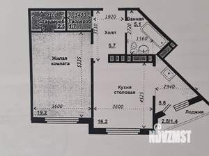1-к квартира, на длительный срок, 55м2, 5/16 этаж