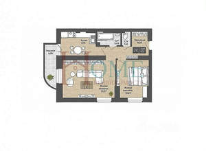 2-к квартира, на длительный срок, 61м2, 16/25 этаж