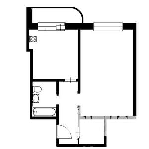 1-к квартира, на длительный срок, 46м2, 3/20 этаж