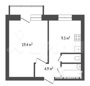 1-к квартира, на длительный срок, 39м2, 5/12 этаж