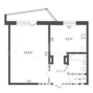 1-к квартира, на длительный срок, 39м2, 7/9 этаж