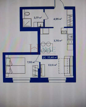 1-к квартира, на длительный срок, 31м2, 7/27 этаж