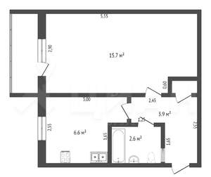 1-к квартира, на длительный срок, 34м2, 1/10 этаж