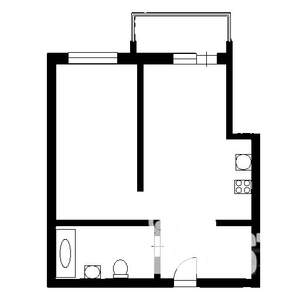 2-к квартира, на длительный срок, 51м2, 7/13 этаж
