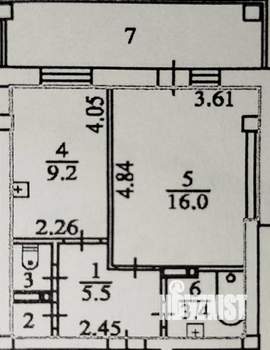 1-к квартира, на длительный срок, 36м2, 4/17 этаж