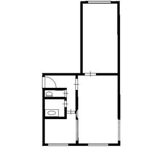 2-к квартира, на длительный срок, 43м2, 1/5 этаж