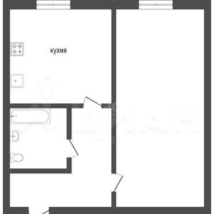 1-к квартира, на длительный срок, 32м2, 5/5 этаж