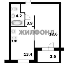 1-к квартира, на длительный срок, 34м2, 2/25 этаж