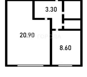 1-к квартира, на длительный срок, 30м2, 4/9 этаж