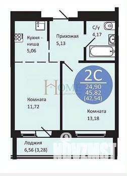 1-к квартира, на длительный срок, 45м2, 9/9 этаж