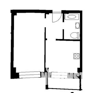 1-к квартира, на длительный срок, 38м2, 1/10 этаж