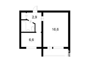 1-к квартира, на длительный срок, 32м2, 9/9 этаж
