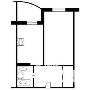 1-к квартира, на длительный срок, 49м2, 12/24 этаж